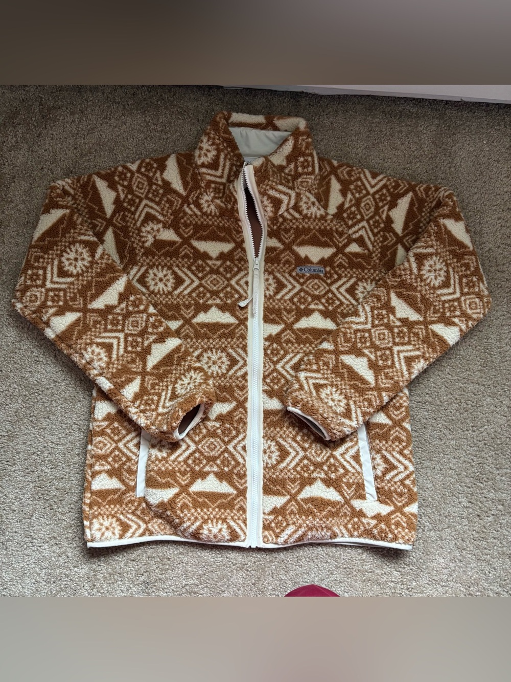 Columbia Patterned Zip Up Fleece